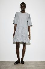 Seersucker Pleated Dress