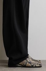 Square-toe Low-heel Loafers Beige - Image 3