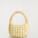 Quilted One-shoulder Mini Cloud Bag Light Yellow