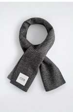 Double-sided Wool Blend Scarf Gray - Image 4