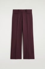 Wool Straight Pants Burgundy - Image 3