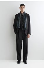 Double-sided Scarf In Navy Blue