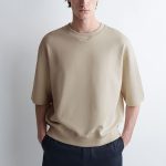 Round-Neck Shirt Beige