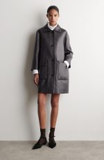 Single-Breasted Coat Black