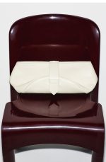 Leather Clutch Bag White