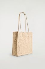 Wrinkled Tote Bag Beige - Image 4