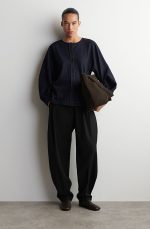 Denim Round-Neck Top Blue - Image 4