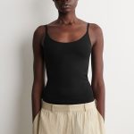 Knitted Slim Camisole Black