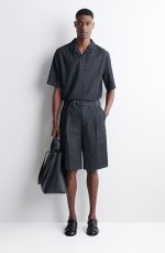 Denim Wide-Leg Shorts Blue