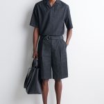 Denim Wide-Leg Shorts Blue