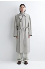 Double-Breasted Coat Gray