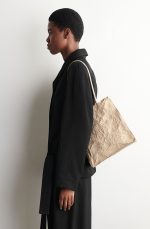 Wrinkled Tote Bag Beige - Image 3