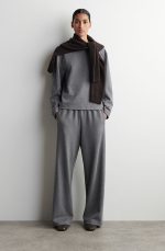 Wide-Leg Pants Gray