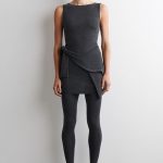 Wool Round-Neck Dress Gray