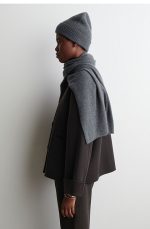 Unisex Cashmere Scarf In Dark Gray - Image 4