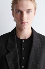 Wool Slim Shirt Black - Image 3