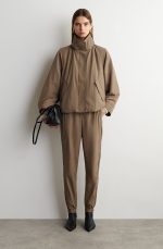 Mock-Neck Jacket Beige - Image 2