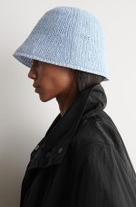 Hollow Knitted Fisherman Hat Light Blue - Image 3