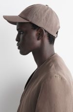 Washed Texture Baseball Cap Brown - Image 3