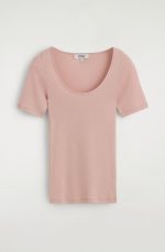 Knitted Slim T-Shirt Pink - Image 4