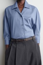 Cotton Shirt Blue - Image 3