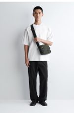 Nylon Crossbody Messenger Bag Green