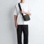 Nylon Crossbody Messenger Bag Green