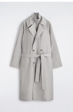 Double-Breasted Coat Gray - Image 4