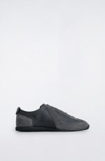 Cow Leather Patchwork Sneakers Gray - Image 4