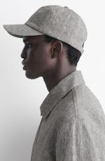 Washed Texture Baseball Cap Gray - Image 3