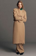 Mock-Neck Coat Beige - Image 2