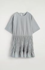 Seersucker Pleated Dress - Image 4