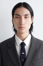 Pebble Pattern Tie Clip Silver - Image 2