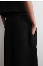 Wool Barrel Trousers Black - Image 3