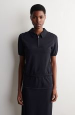 Polo-Collar Top Navy