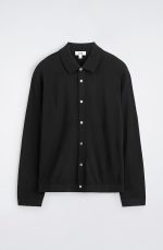 Wool Collared Shirt Black - Image 4