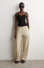 Knitted Slim Camisole Black - Image 2