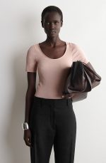 Knitted Slim T-Shirt Pink