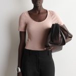 Knitted Slim T-Shirt Pink