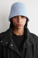 Hollow Knitted Fisherman Hat Light Blue - Image 2