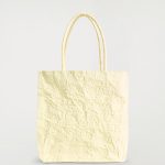 Drawstring Pleated Tote Bag Yellow