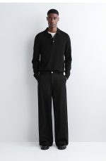 Wide-Leg Jeans Black