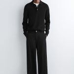 Wide-Leg Jeans Black