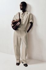 Linen Barrel Trousers Beige - Image 2