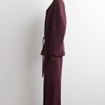 Wool Straight Pants Burgundy