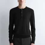 Wool Slim Shirt Black