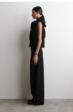 Wool Barrel Trousers Black - Image 2