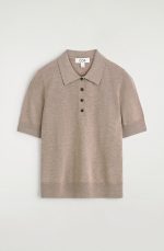Knitted Polo Beige - Image 4