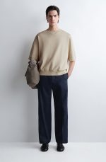 Round-Neck Shirt Beige - Image 2