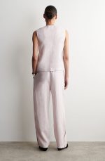 Linen Barrel Trousers Pink - Image 3